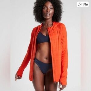 Athleta UPF full zip hoodie.  EUC. Size M.